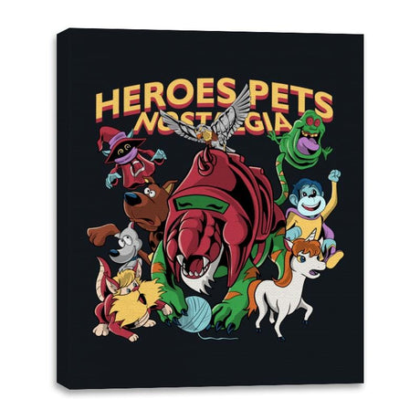 Heroes Pets Nostalgia - Canvas Wraps Canvas Wraps RIPT Apparel 16x20 / Black