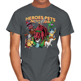 Heroes Pets Nostalgia - Mens T-Shirts RIPT Apparel Small / Charcoal
