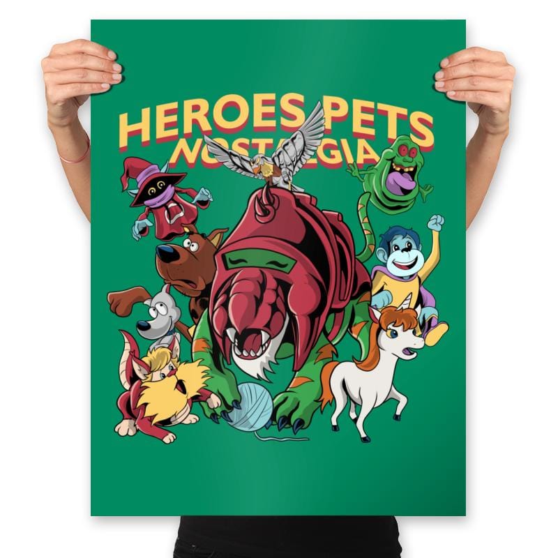 Heroes Pets Nostalgia - Prints Posters RIPT Apparel 18x24 / Kelly