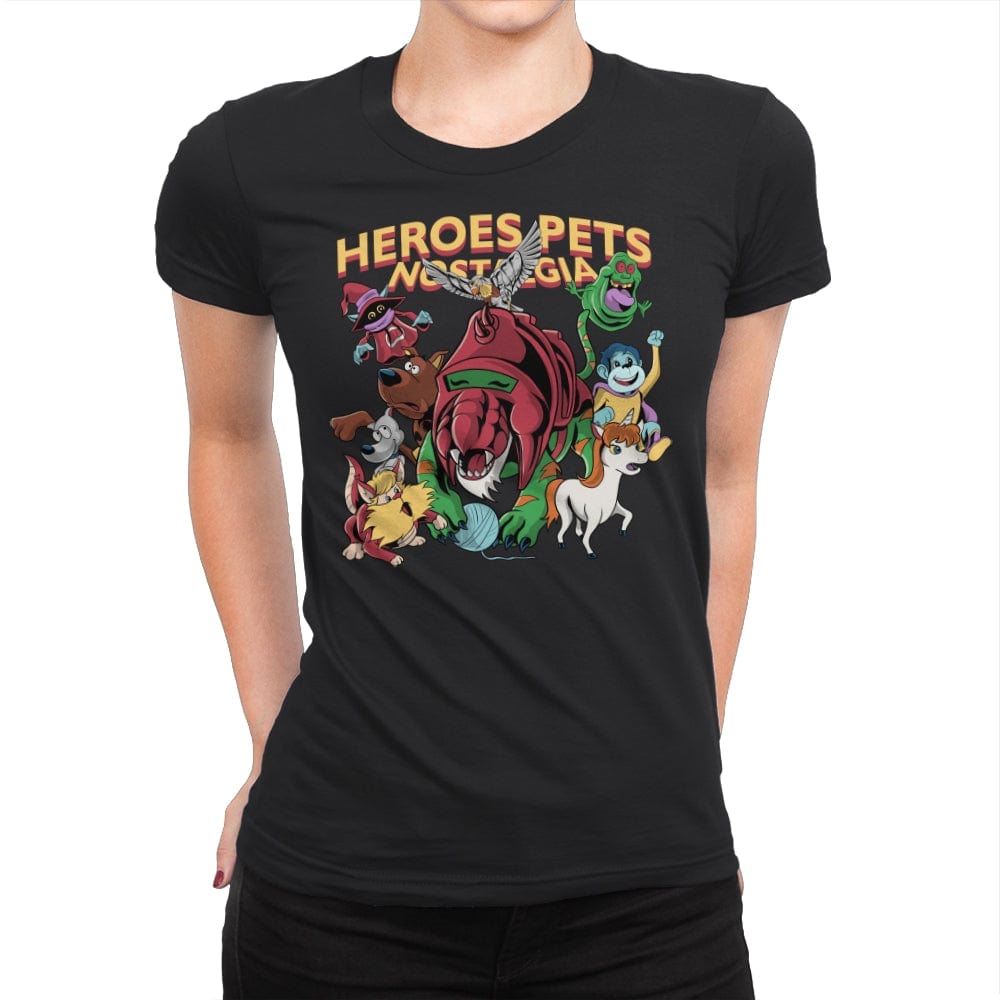 Heroes Pets Nostalgia - Womens Premium T-Shirts RIPT Apparel Small / Black