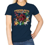 Heroes Pets Nostalgia - Womens T-Shirts RIPT Apparel Small / Navy