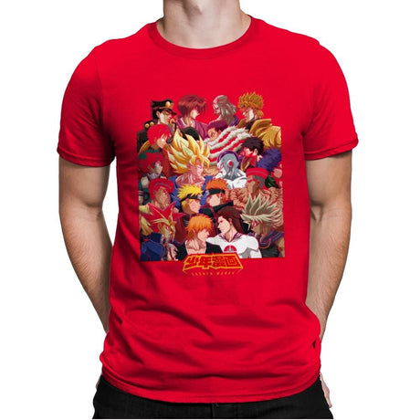 Heroes vs Villains - Best Seller - Mens Premium T-Shirts RIPT Apparel Small / Red