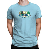 Heroic BFF's - Miniature Mayhem - Mens Premium T-Shirts RIPT Apparel Small / Light Blue