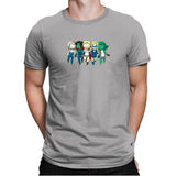 Heroic BFF's - Miniature Mayhem - Mens Premium T-Shirts RIPT Apparel Small / Light Grey