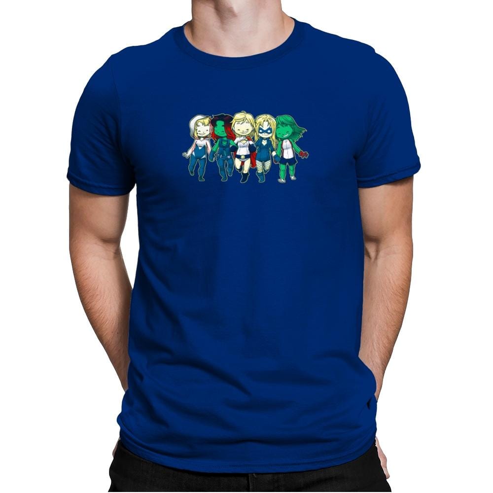 Heroic BFF's - Miniature Mayhem - Mens Premium T-Shirts RIPT Apparel Small / Royal