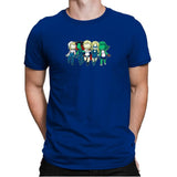 Heroic BFF's - Miniature Mayhem - Mens Premium T-Shirts RIPT Apparel Small / Royal