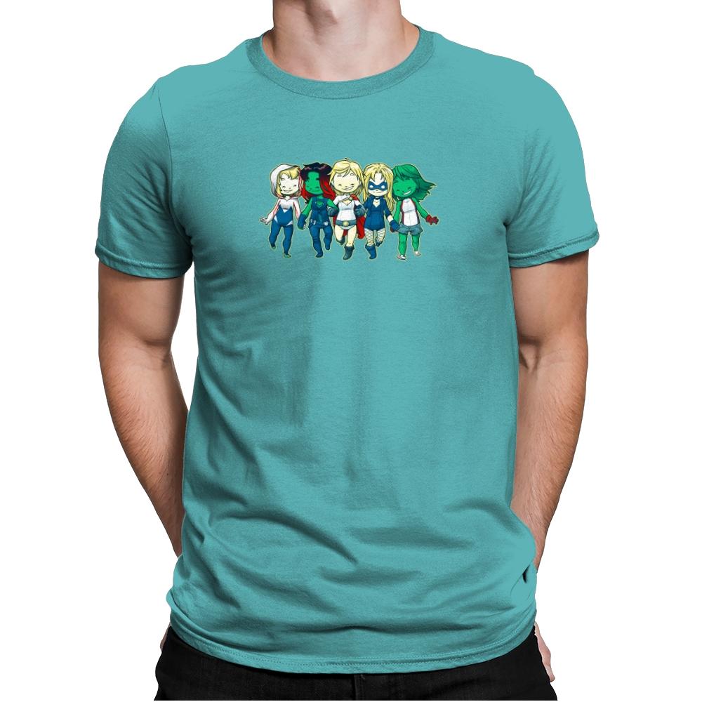 Heroic BFF's - Miniature Mayhem - Mens Premium T-Shirts RIPT Apparel Small / Tahiti Blue