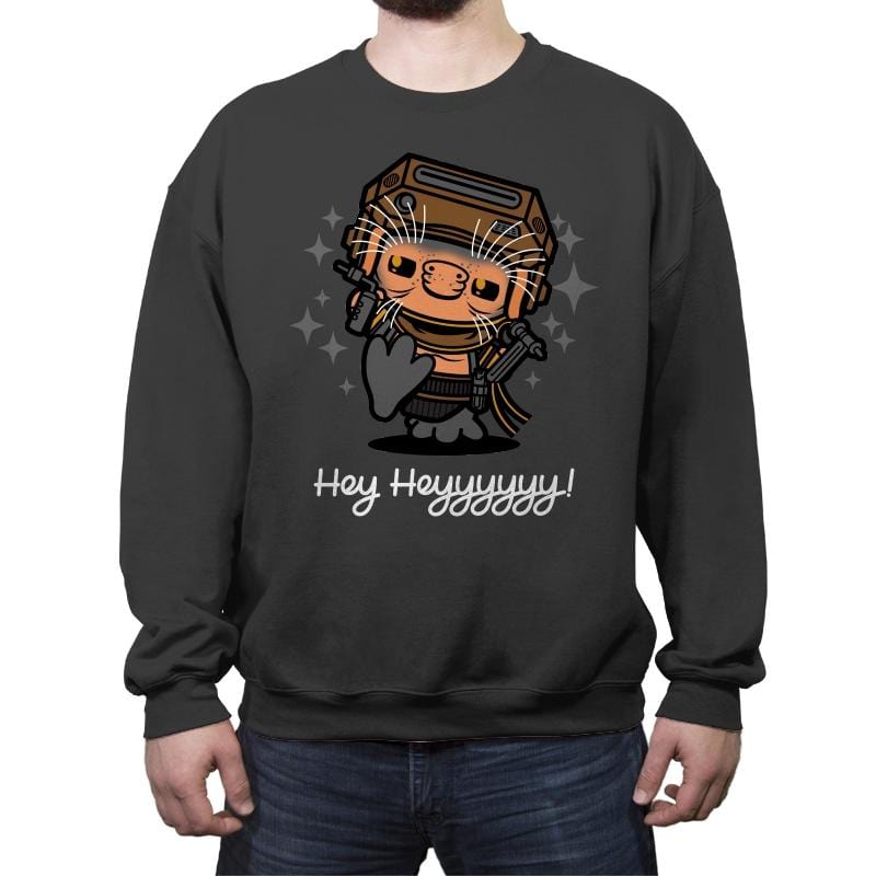 Hey Babu - Crew Neck Sweatshirt Crew Neck Sweatshirt RIPT Apparel Small / Charcoal