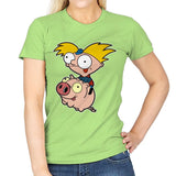 Hey Invader! - Womens T-Shirts RIPT Apparel Small / Mint Green