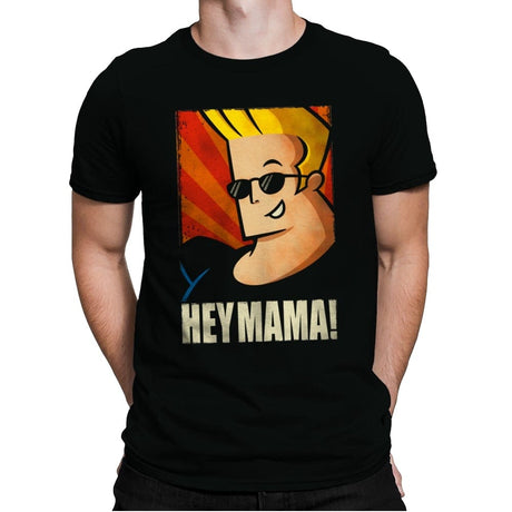 Hey Mama! - Mens Premium T-Shirts RIPT Apparel Small / Black