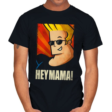 Hey Mama! - Mens T-Shirts RIPT Apparel Small / Black