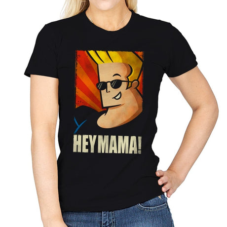 Hey Mama! - Womens T-Shirts RIPT Apparel Small / Black