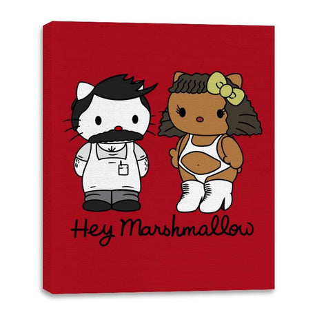 Hey Marshmallow - Canvas Wraps Canvas Wraps RIPT Apparel 16x20 / Red