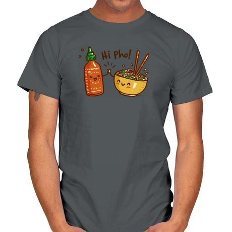 Hi Pho - Mens T-Shirts RIPT Apparel Small / Charcoal