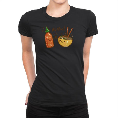 Hi Pho - Womens Premium T-Shirts RIPT Apparel Small / Black