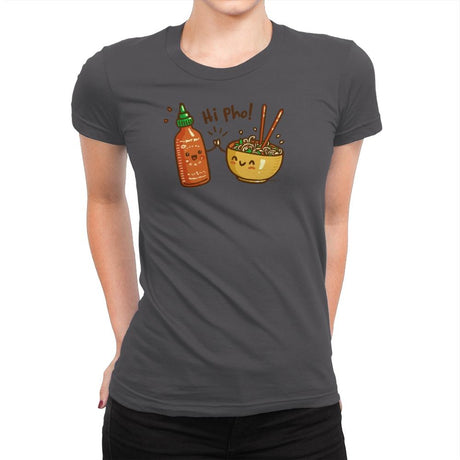 Hi Pho - Womens Premium T-Shirts RIPT Apparel Small / Heavy Metal