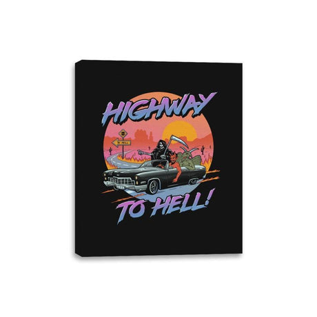 Highway to Hell - Canvas Wraps Canvas Wraps RIPT Apparel 8x10 / Black
