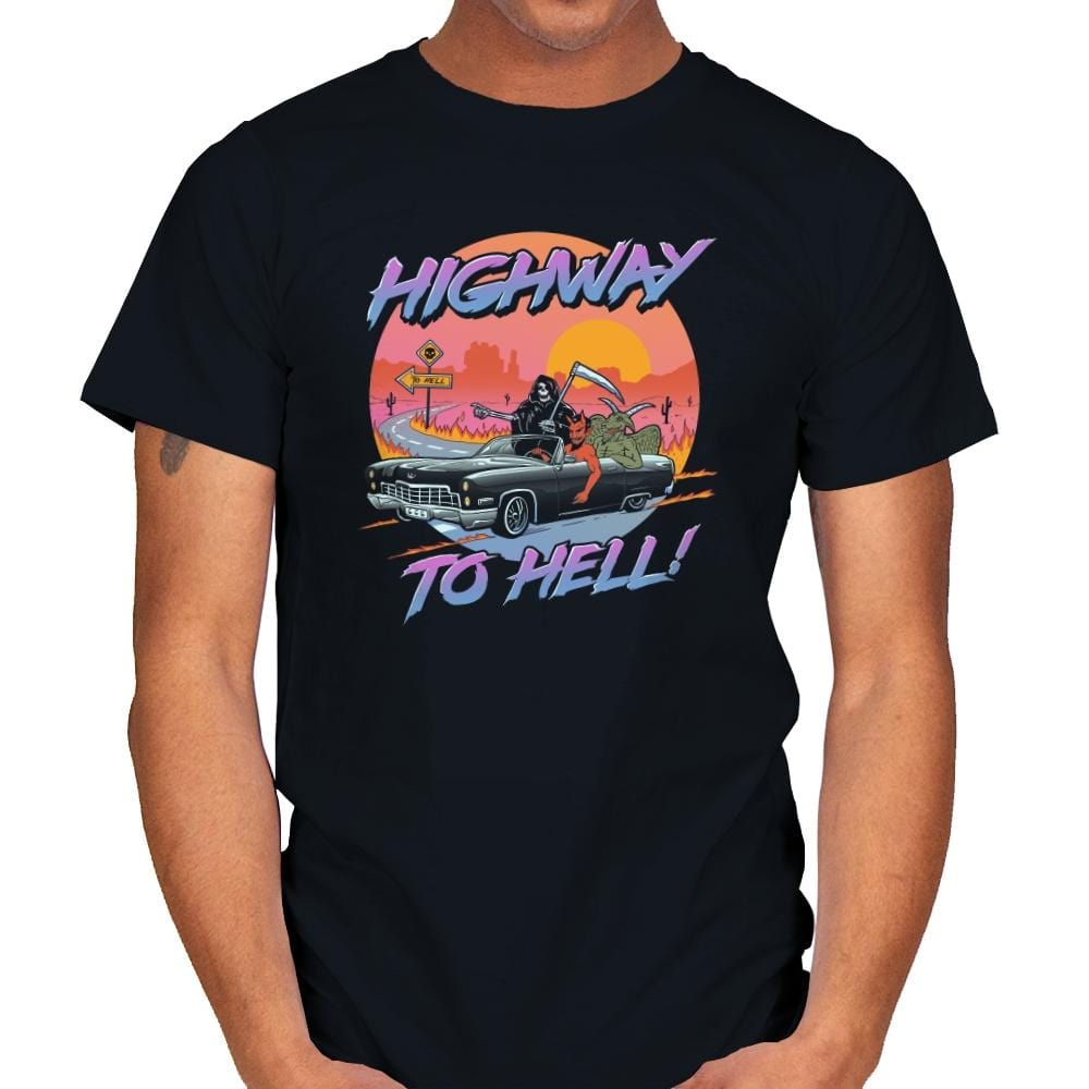 Highway to Hell - Mens T-Shirts RIPT Apparel Small / Black