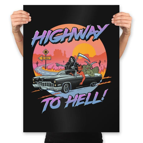 Highway to Hell - Prints Posters RIPT Apparel 18x24 / Black