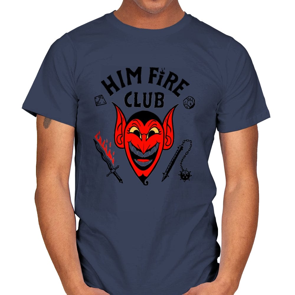 Him Fire Club - Mens T-Shirts RIPT Apparel Small / Navy