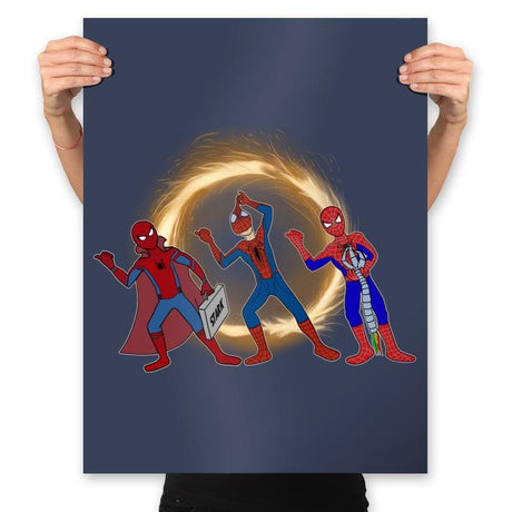 Hitchhiking Spiders - Prints Posters RIPT Apparel 18x24 / Navy