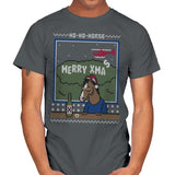 Ho-Ho-Horse! - Ugly Holiday - Mens T-Shirts RIPT Apparel Small / Charcoal