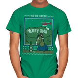 Ho-Ho-Horse! - Ugly Holiday - Mens T-Shirts RIPT Apparel Small / Kelly Green