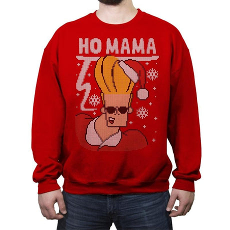 Ho Mama! - Ugly Holiday - Crew Neck Sweatshirt Crew Neck Sweatshirt RIPT Apparel