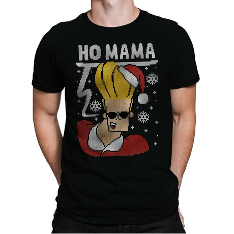 Ho Mama! - Ugly Holiday - Mens Premium T-Shirts RIPT Apparel Small / Black