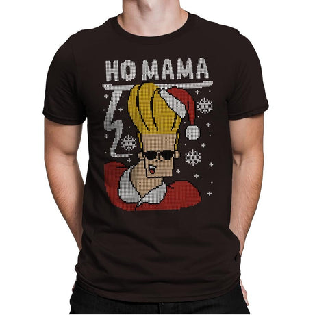 Ho Mama! - Ugly Holiday - Mens Premium T-Shirts RIPT Apparel Small / Dark Chocolate