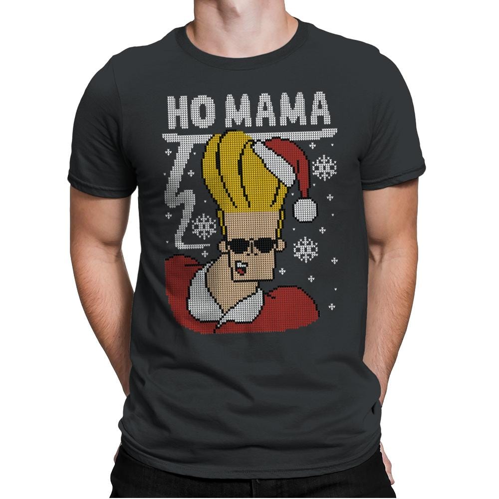 Ho Mama! - Ugly Holiday - Mens Premium T-Shirts RIPT Apparel Small / Heavy Metal