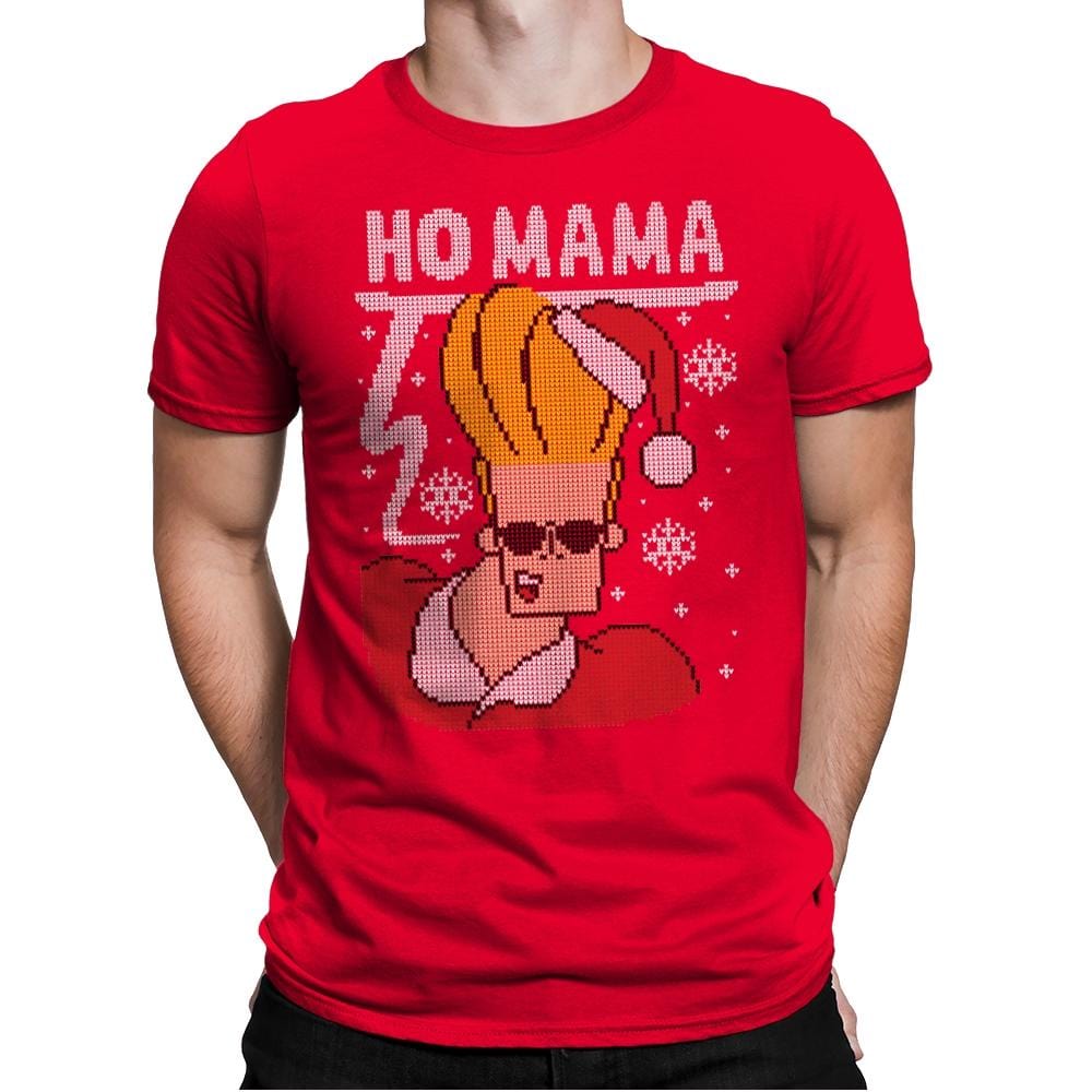 Ho Mama! - Ugly Holiday - Mens Premium T-Shirts RIPT Apparel Small / Red