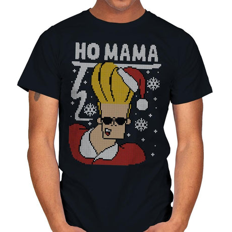 Ho Mama! - Ugly Holiday - Mens T-Shirts RIPT Apparel Small / Black