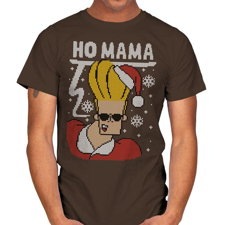 Ho Mama! - Ugly Holiday - Mens T-Shirts RIPT Apparel Small / Dark Chocolate