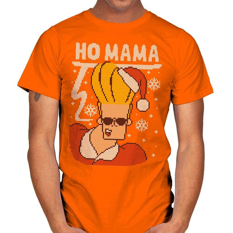 Ho Mama! - Ugly Holiday - Mens T-Shirts RIPT Apparel Small / Orange
