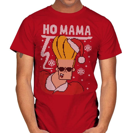 Ho Mama! - Ugly Holiday - Mens T-Shirts RIPT Apparel Small / Red
