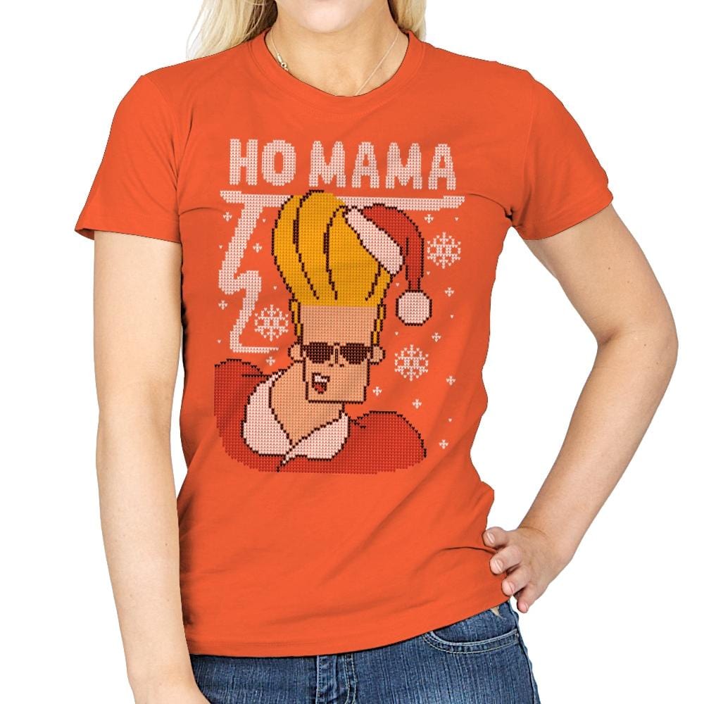 Ho Mama! - Ugly Holiday - Womens T-Shirts RIPT Apparel Small / Orange