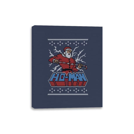Ho-Man! - Ugly Holiday - Canvas Wraps Canvas Wraps RIPT Apparel 8x10 / Navy