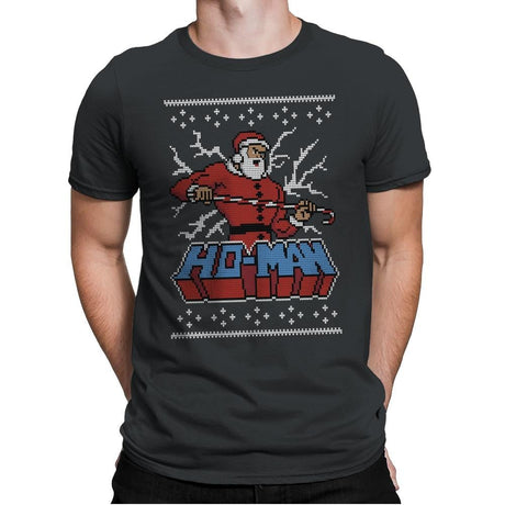 Ho-Man! - Ugly Holiday - Mens Premium T-Shirts RIPT Apparel Small / Heavy Metal