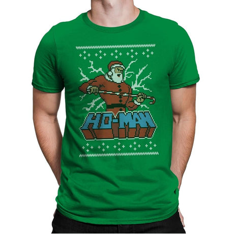 Ho-Man! - Ugly Holiday - Mens Premium T-Shirts RIPT Apparel Small / Kelly Green