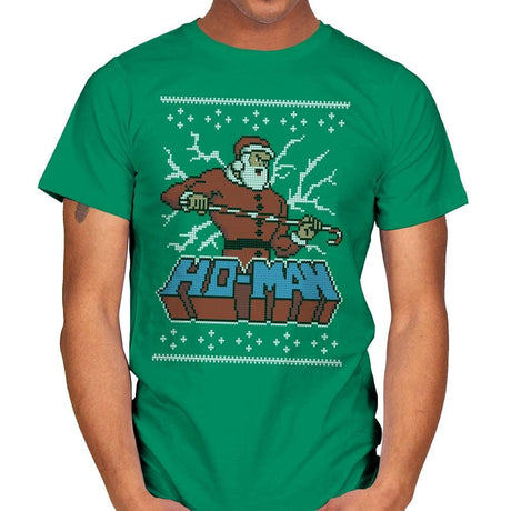 Ho-Man! - Ugly Holiday - Mens T-Shirts RIPT Apparel Small / Kelly Green