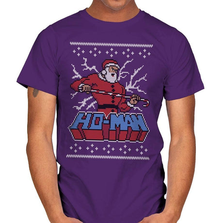 Ho-Man! - Ugly Holiday - Mens T-Shirts RIPT Apparel Small / Purple