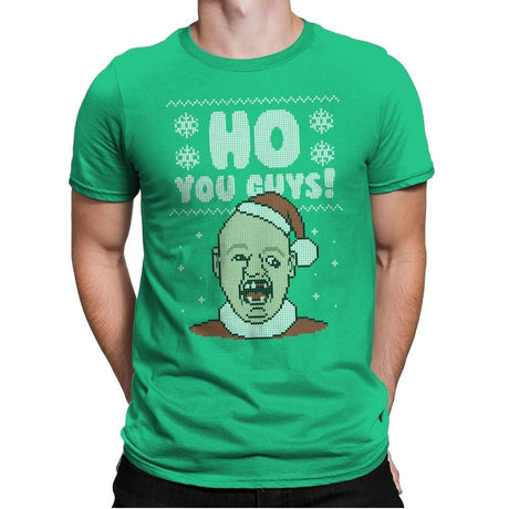 Ho You Guys! - Ugly Holiday - Mens Premium T-Shirts RIPT Apparel Small / Kelly Green