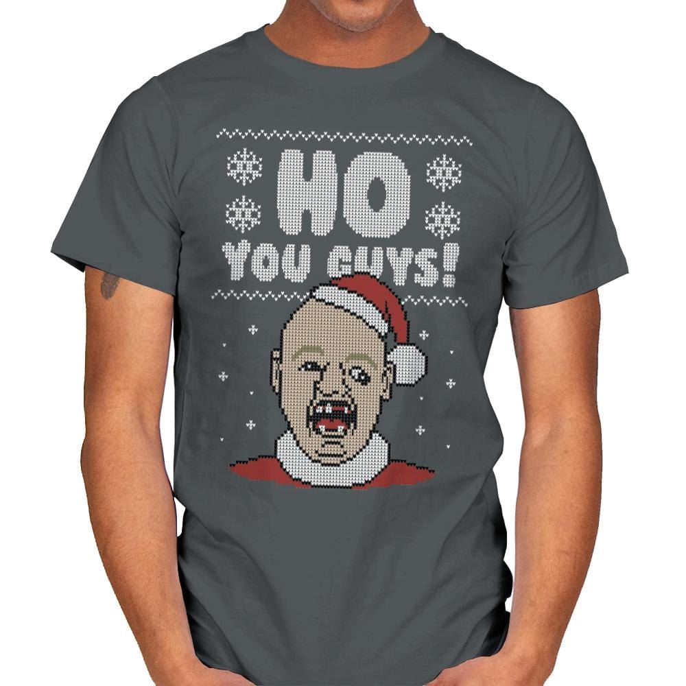 Ho You Guys! - Ugly Holiday - Mens T-Shirts RIPT Apparel Small / Charcoal