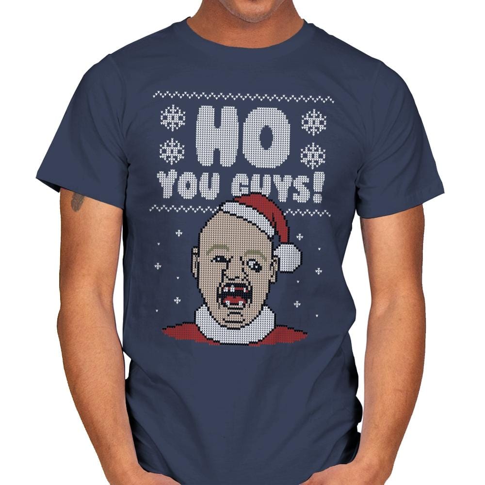 Ho You Guys! - Ugly Holiday - Mens T-Shirts RIPT Apparel Small / Navy