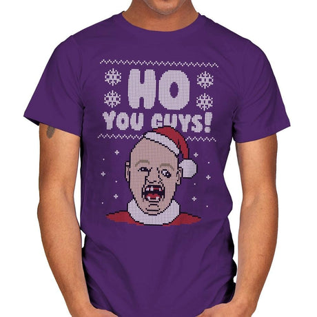Ho You Guys! - Ugly Holiday - Mens T-Shirts RIPT Apparel Small / Purple