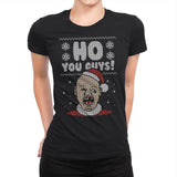 Ho You Guys! - Ugly Holiday - Womens Premium T-Shirts RIPT Apparel Small / Black