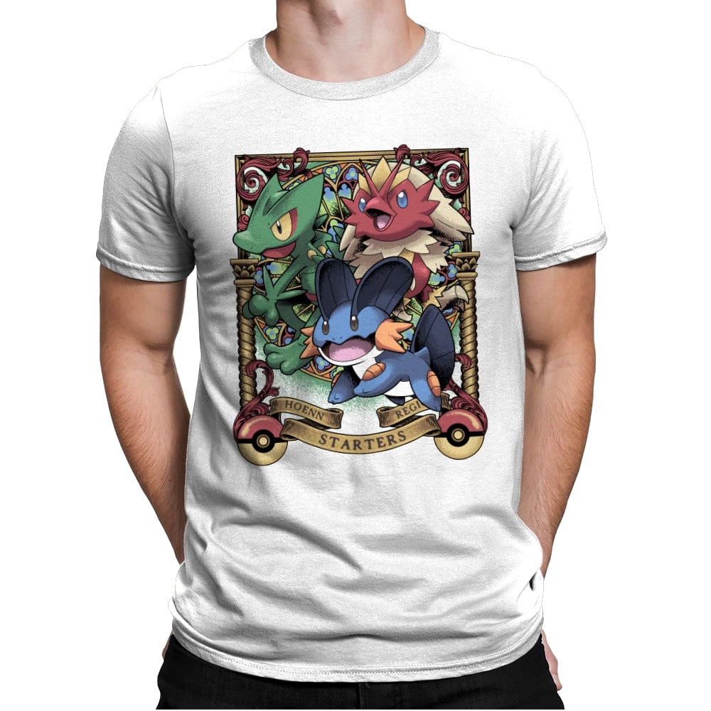 Hoenn Starters - Mens Premium T-Shirts RIPT Apparel Small / White