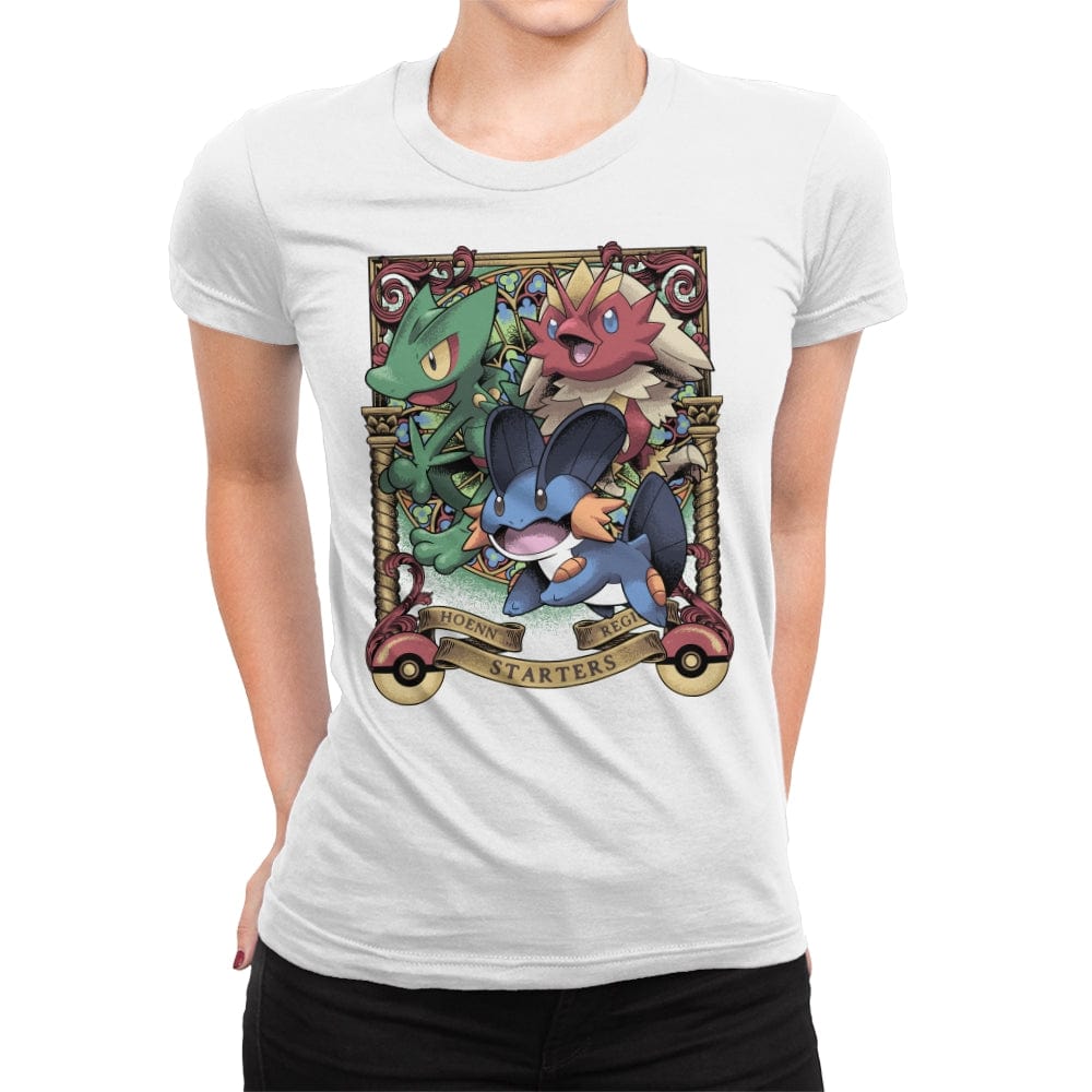 Hoenn Starters - Womens Premium T-Shirts RIPT Apparel Small / White