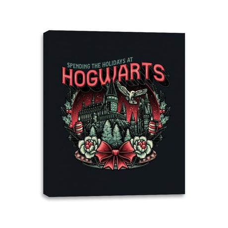 Hogwarts Holidays - Canvas Wraps Canvas Wraps RIPT Apparel 11x14 / Black